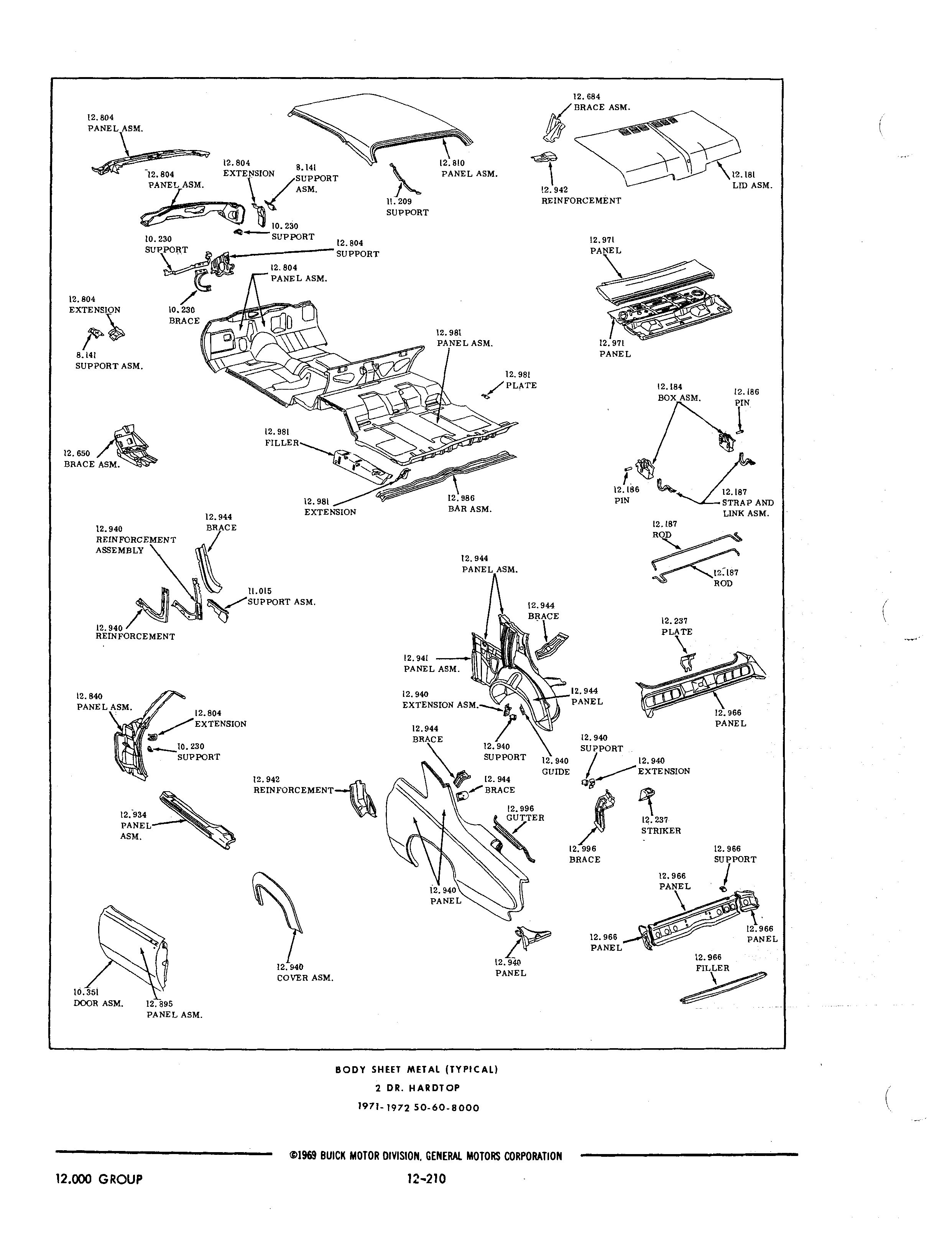 Buick 19401972 Parts illustrations / Buick Chassis And Body